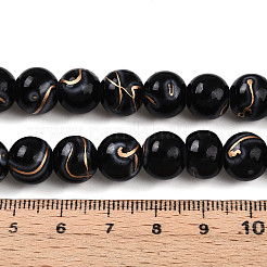 Выпечка окрашенные стеклянные бусины&nbsp;X1-DGLA-N010-10mm-10