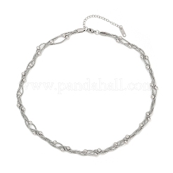 Многослойные ожерелья из нержавеющей стали 304 NJEW-Z072-01P