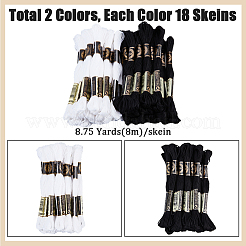 12 моток 2 цвета 6-слойная полиэфирная мулине для вышивания OCOR-GF0003-42
