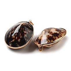 Гальванические большие подвески из натуральной ракушки&nbsp;KK-F868-08KCG