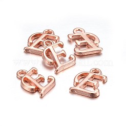 Colgantes de la letra de la aleación plateada oro rosa&nbsp;X-PALLOY-J718-01RG-E