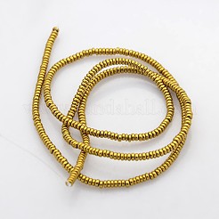 Гальванизировать немагнитных синтетический гематит бисер пряди G-J216D-06