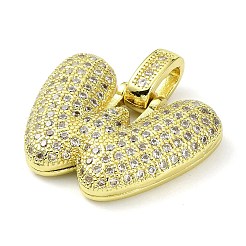 Pendentifs en laiton zircon cubique transparent&nbsp;KK-M279-01G-W
