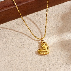 Collana con ciondolo a forma di cuore in acciaio inossidabile 304 per San Valentino&nbsp;WG5BB9A-01