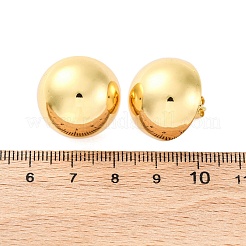 半円形 304 ステンレススチール スタッド イヤリング  ゴールドカラー  20mm&nbsp;EJEW-A125-80F-G