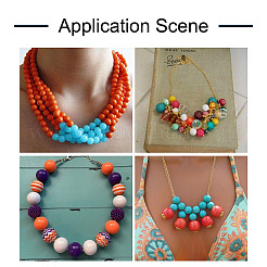 400 шт. нити синтетических бирюзовых бусин 8 цветов TURQ-KS0001-01