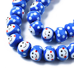 Бусины ручной работы ухабистой бисер нитей&nbsp;LAMP-Q031-009B