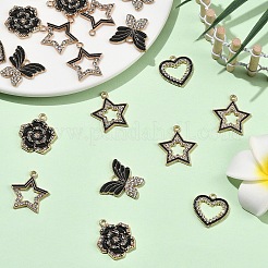 20pcs 5 styles de pendentifs en émail en alliage&nbsp;FIND-YW0011-09