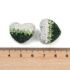 Полимерная глина в форме сердца с градиентным цветом и стразами&nbsp;CLAY-NH0002-03B