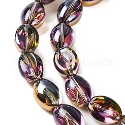 Стеклянные бусины с гальваническим покрытием  EGLA-B005-01A-HP01