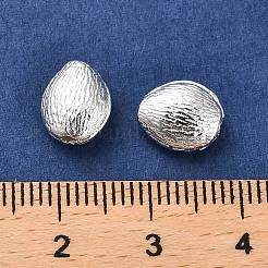 合金ビーズ  長持ちメッキ  オーバル  銀  9.5x8x4.5mm  穴：1.2mm&nbsp;PALLOY-A006-11S
