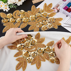 Цветок пайетки стеклянный бисер вышивка ткань пришивание аппликаций&nbsp;PATC-WH0008-127