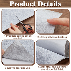 4 м полиэфирного войлока самоклеящаяся ткань для самостоятельной звукоизоляции DIY-WH0542-46B