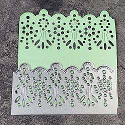 Carbon Steel Cutting Dies Stencils, for DIY Scrapbooking, Photo Album, Decorative Embossing Paper Card, Matte Stainless Steel Color, Flower, 47.5x92.5x0.8mm