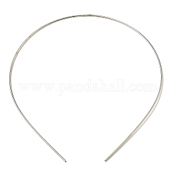 Fornituras de banda para el cabello de alambre de acero, color acero inoxidable, 1.3mm, diámetro interior: 117x133 mm