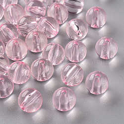 Perline acrilico trasparente, tondo, roso, 12x11mm, Foro: 2.5 mm, circa 566pcs/500g