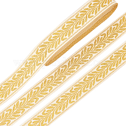 Металлические ленты из полиэстера, цветочный узор, золотые, 1 дюйм (25 мм)