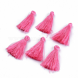 Polyester Quaste Anhänger Dekorationen, neon rosa , 30~35 mm