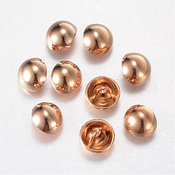 Alloy Shank Buttons, 1-Hole, Dome/Half Round, Light Gold, 11.5x10mm, Hole: 1.5mm