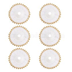 Nbeads Lace Bouquet Collar, Lace Collar DIY Bouquet Holder, for Wedding Flower Holder Packaging Accessories, Gold, 230x4mm, Hole: 31mm, 6pcs