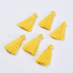 Poliestere decorazioni nappa pendente, giallo, 42~45mm