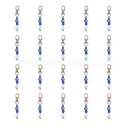 SUPERFINDINGS 20Pcs Alloy Pearl Keychain Pearl Beads Pendant Keychain Pearl Souvenir Keychain Set Decorative Key Holder for Handbags Purse Backpack Bag