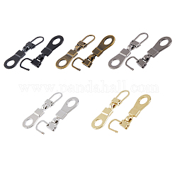 SUPERFINDINGS 20Pcs 5 Colors Alloy & Iron Zipper Pull, Detachable Zip Tab Puller, for Garment Accessories, Mixed Color, 4.15cm, 4pcs/color