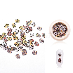 (Clearance Sale)Paper Cabochons, Nail Art Decorations Accessories, Chinese Opera Mask, Mixed Color, 7x5.5x0.1mm, about 50pcs/box