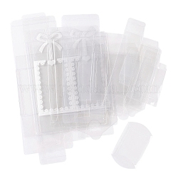 Falt-Geschenkbox aus PVC zur Aufbewahrung, Rechteck, Transparent, 4.95~24.1x4.2~14x1.3~10 cm