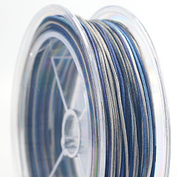 グラデーションカラーのナイロン糸  中国語結びコード  セグメント染め  ブレスレットネックレス作りに  濃いグレー  0.8mm  約27.34ヤード（25m）/ロール