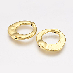 Telai di perline ad anello irregolari in lega di stile tibetano,  cadmio& piombo libero, oro antico, 20.5x20.5x3mm, Foro: 12 mm