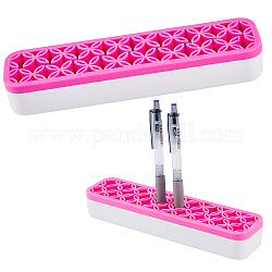 Gorgecraft Multipurpose Silicone Storage Box, for Cosmetics Brush Holder, Pen Holder, Toothbrush Holder, Lipstick Holder, Rectangle, Hot Pink, 21.1x5.2x3.25cm