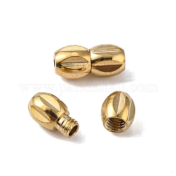Cierres de tornillo de cobre, maní, la luz de oro, 11x5mm, agujero: 0.5 mm