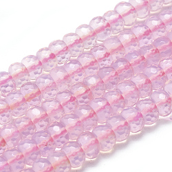 Opalite Beads Strands, Faceted, Rondelle, 7.5x4.5mm, Hole: 1mm, about 80pcs/strand, 15.16 inch(38.5cm)