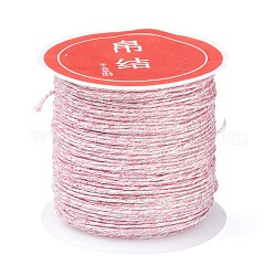 8-lagiger Metallfaden, zum Sticken und zur Schmuckherstellung, rosa, 0.8 mm, ca. 27.34 Yard (25m)/Rolle