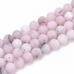 Natürliche Pflaumenblüten-Jaspis-Perlenstränge, matt, Runde, 10~10.5 mm, Bohrung: 1.2 mm, ca. 37~40 Stk. / Strang, 14.9~15.1 Zoll (38~38.5 cm)