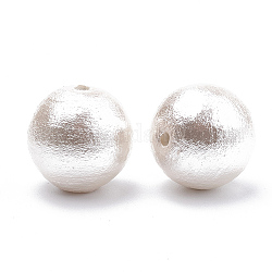 Perlas de algodón comprimido, ecológico, teñido, redondo, rubor lavanda, 16~16.5mm, agujero: 1.5 mm