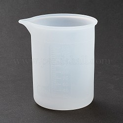 Silikon-Messbecher, DIY-Epoxid-Formwerkzeuge, weiß, 7.8x6.7x8.1 cm, Kapazität: 150 ml (5.07 fl. oz)