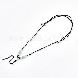 Création de collier en corde de nylon, perles de verre, brun coco, 11.8 pouces ~ 25.1 pouces (30~64 cm), 1.5 mm
