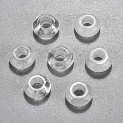 Natürliche Quarzkristallperlen, Großloch perlen, Rondell, 12x6 mm, Bohrung: 5 mm