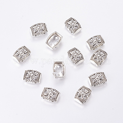 Alloy Multi-Strand Links, Cadmium Free & Lead Free, Rectangle, Antique Silver, 12x10x4.5mm, Hole: 1mm