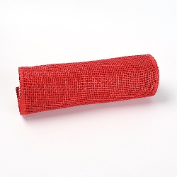 Kunststoffband, breites Netzband, für Kränze, Swags und Dekorieren, rot, 10 Zoll (254 mm), 5 Hof / Rolle