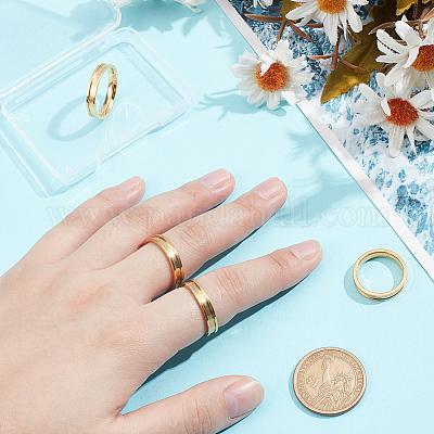 4 шт. 4 стиля из нержавеющей стали с рифлеными кольцами для пальцев STAS-LP0001-43G-01-1