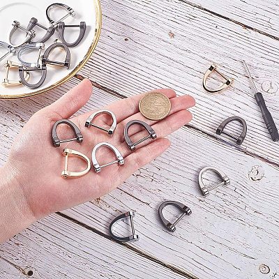 Wholesale PH PandaHall 8pcs D Rings for Purse 4 Colors Horseshoe Shape D  Ring Buckle 27mm/1 Semicircle Alloy D-Rings Shackle Key Holder with Screws  for Purse Strap Twist Lock Snap Hook Webbing