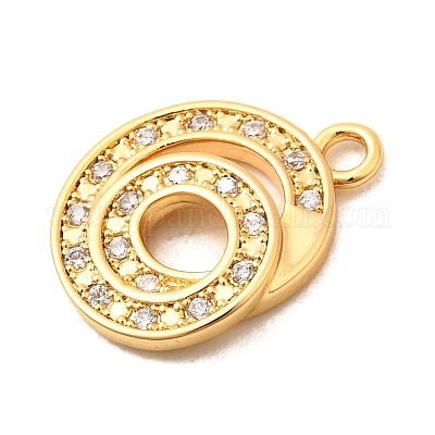 Латунные микро проложить кубического циркония подвески KK-C117-12G-G-1