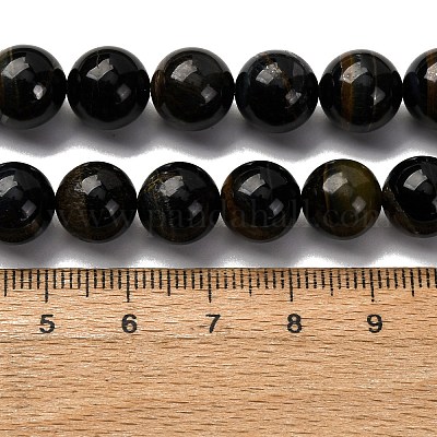 Нити железных бусин натурального синего тигрового цвета G-G286-A03-10mm-1