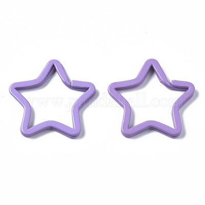 Застежки-карабины для брелоков из окрашенного железа KEYC-S255-002-1