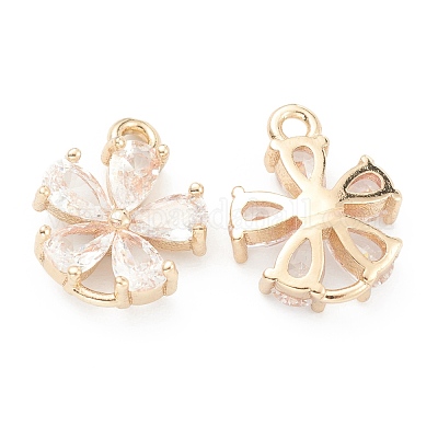 Латунные подвески с фианитами ZIRC-O042-02G-1