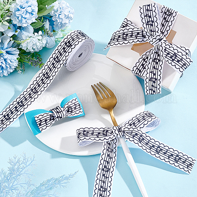 Ленты из полиэстера с принтом OCOR-WH0080-15A-1