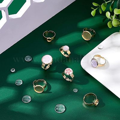 Набор для самостоятельного изготовления плоских круглых колец DIY-UN0003-45-1